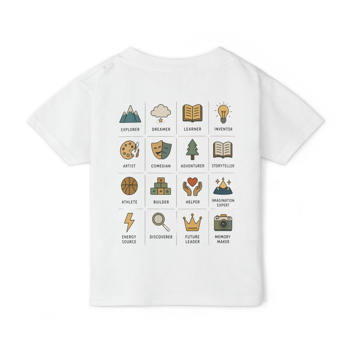 Toddler T‑Shirt “More Than a Kid” — Empowering Icons Backprint (Preschool, Gifts)