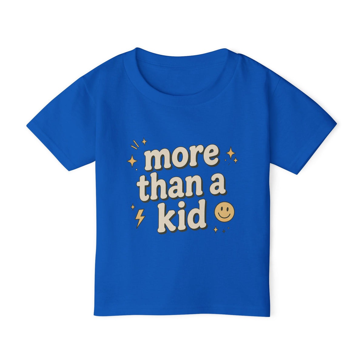 Toddler T‑Shirt “More Than a Kid” — Empowering Icons Backprint (Preschool, Gifts)