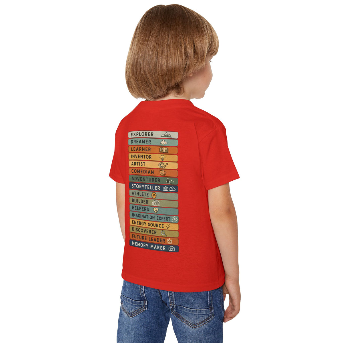 More Than a Kid Toddler T-Shirt — Inspirational Kids Graphic Tee (Explorer, Dreamer, Inventor)