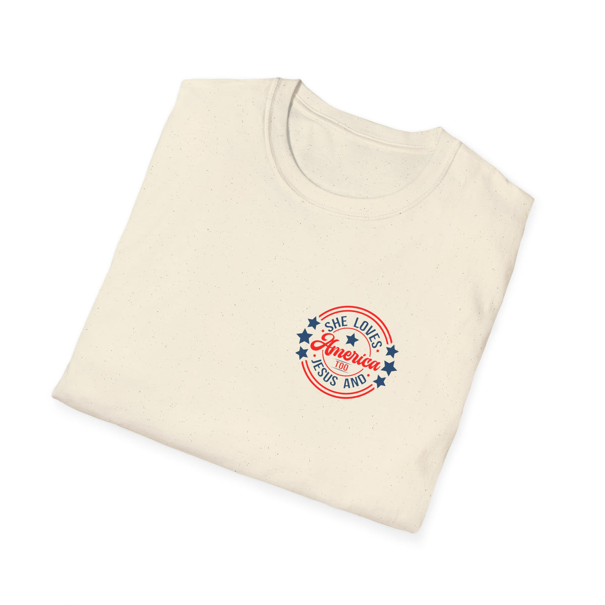 Short Sleeve Tee - She Loves Jesus & America Too