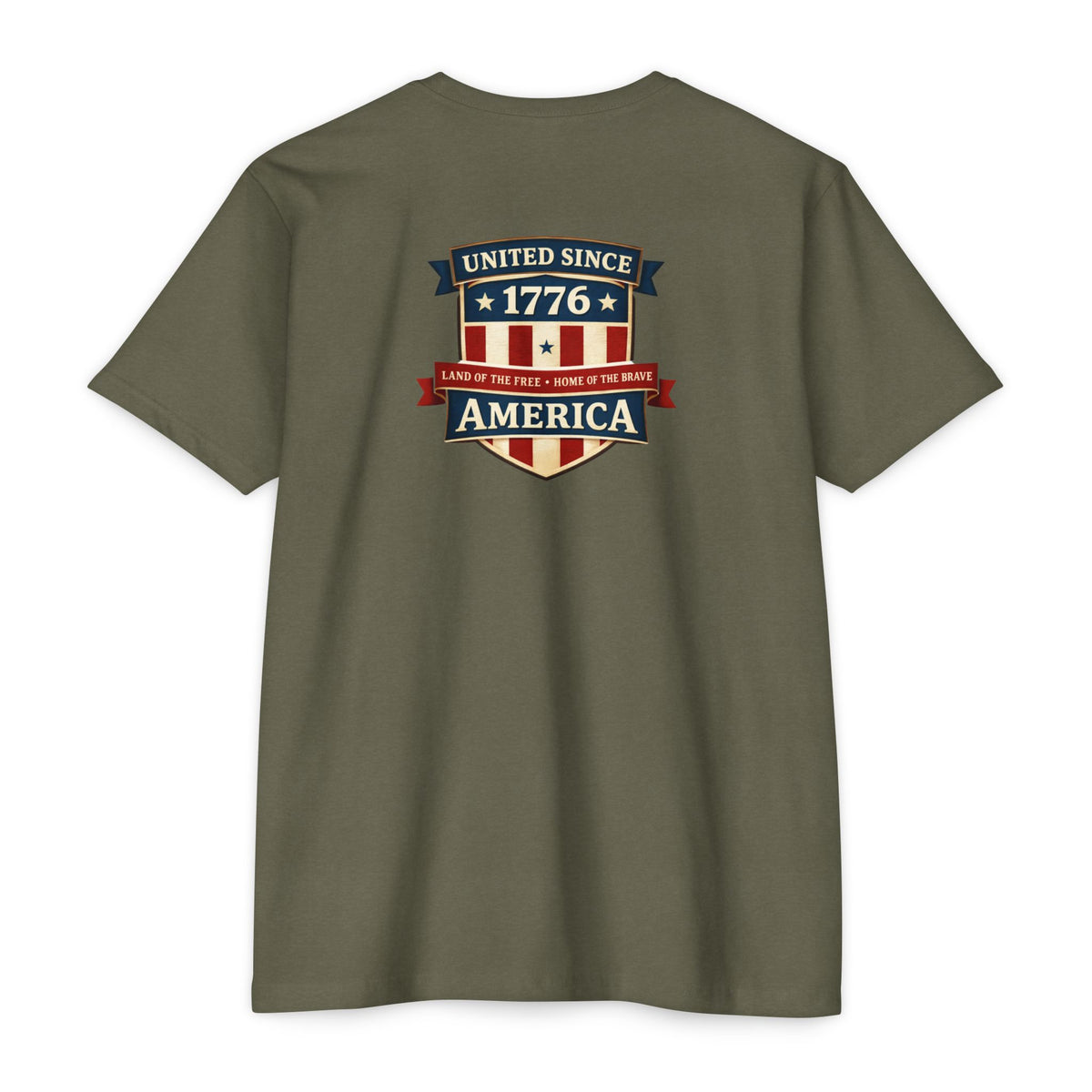 United Since 1776 American Flag Shield T-Shirt