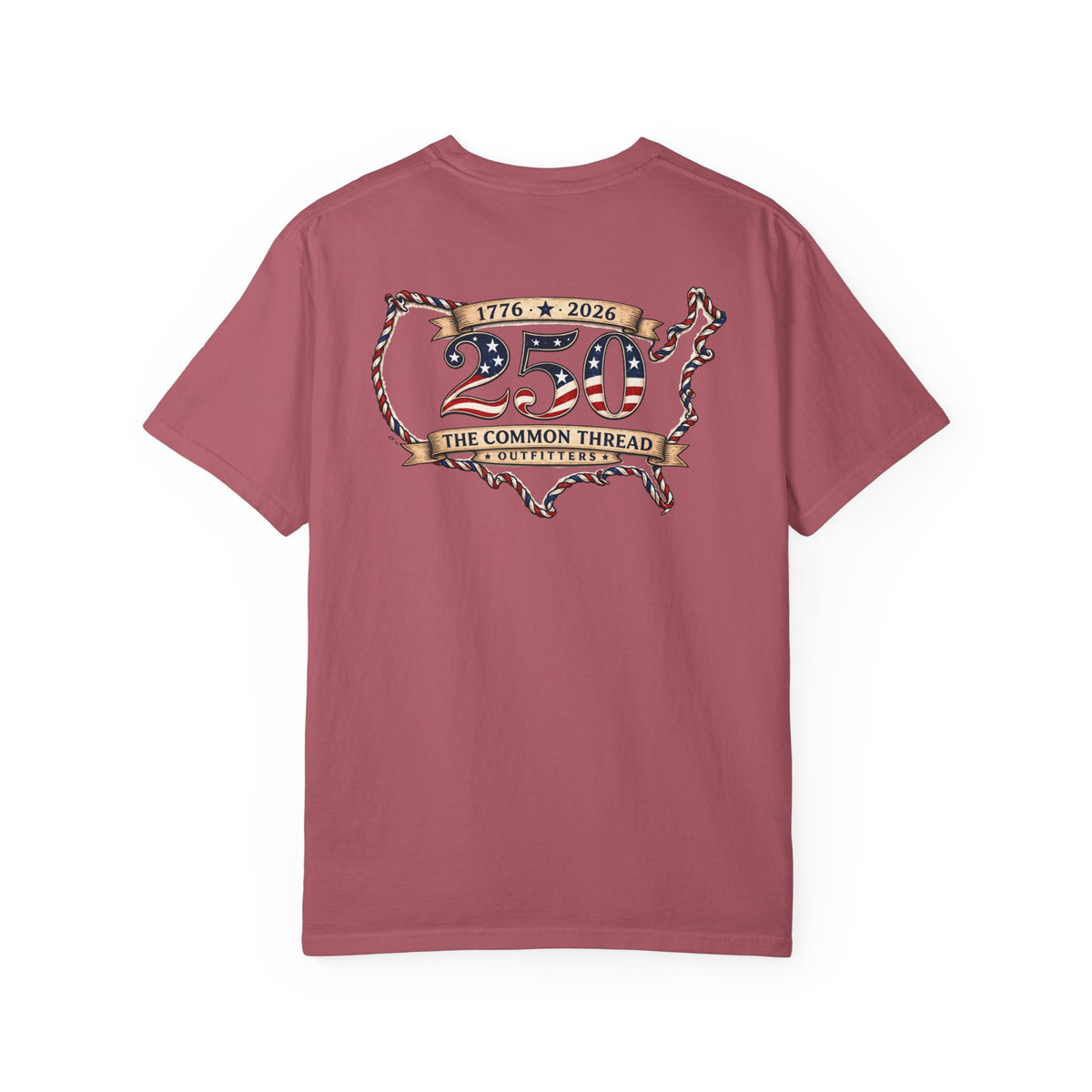 250th Anniversary USA Map T-Shirt — "The Common Thread" Patriotic Tee