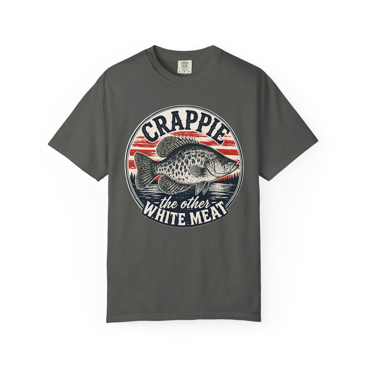 Crappie Fishing T-Shirt — “Crappie: The Other White Meat” Vintage Angler Tee