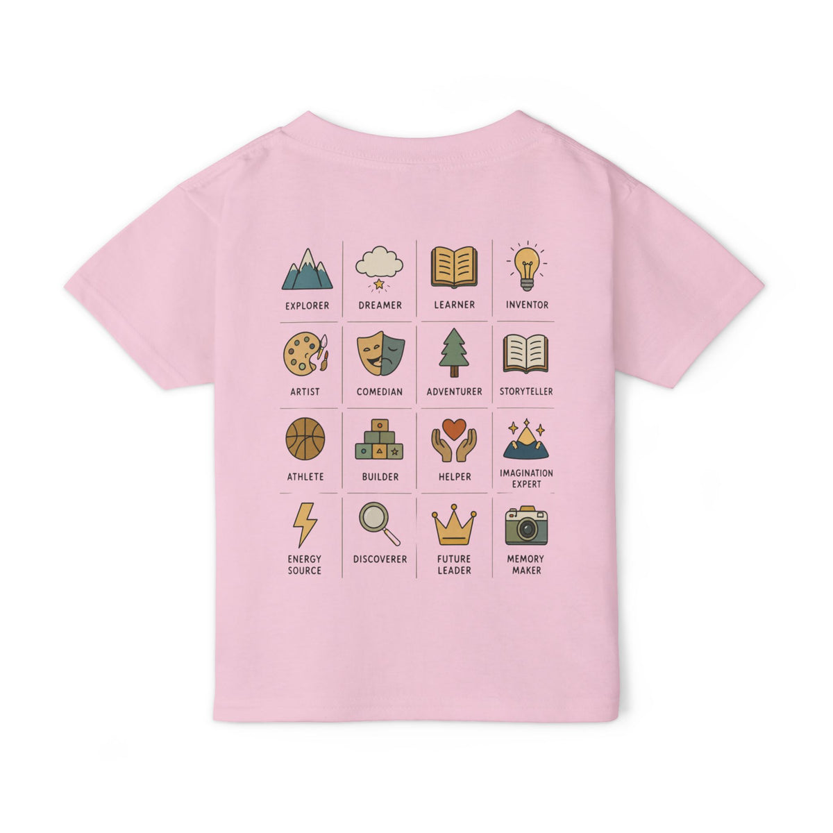 Toddler T‑Shirt “More Than a Kid” — Empowering Icons Backprint (Preschool, Gifts)