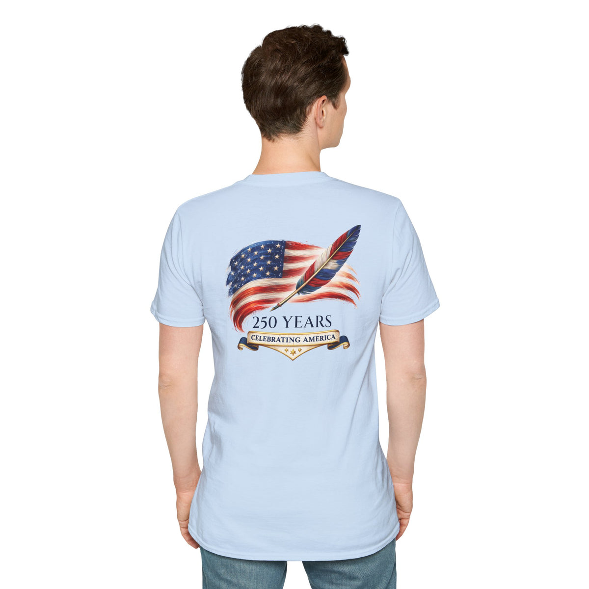 Short Sleeve Tee - American Flag & Quill