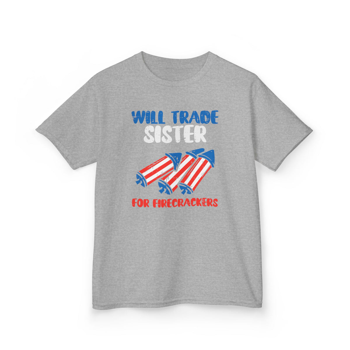 Will Trade Sister for Firecrackers - Kids Graphic T-Shirt
