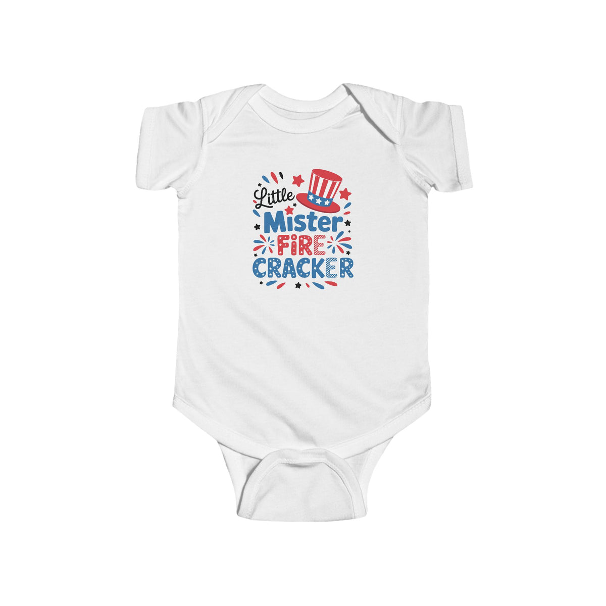 Little Mister Firecracker Onesie