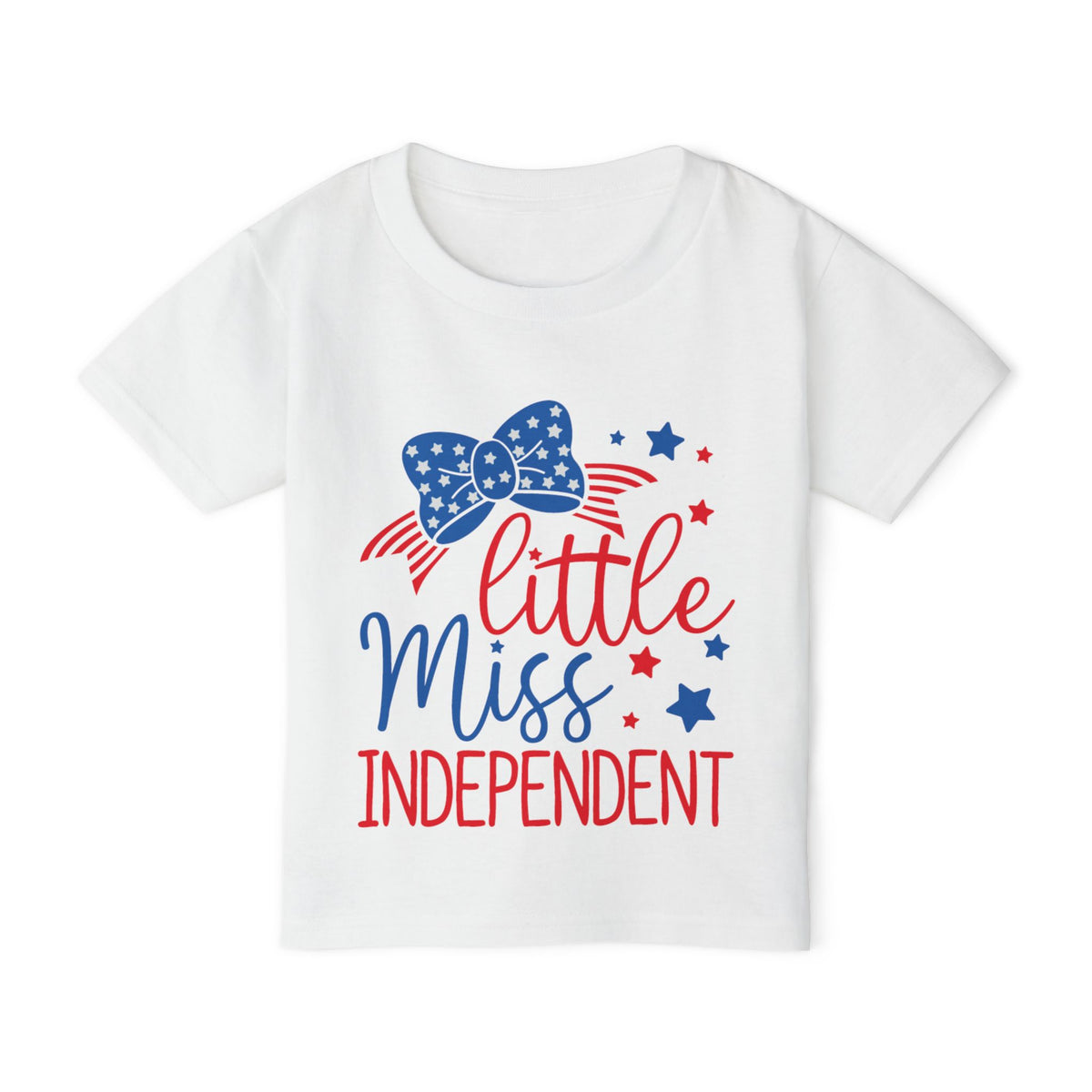 Little Miss Independent Toddler T-Shirt — Patriotic 4th of July Girls' Tee