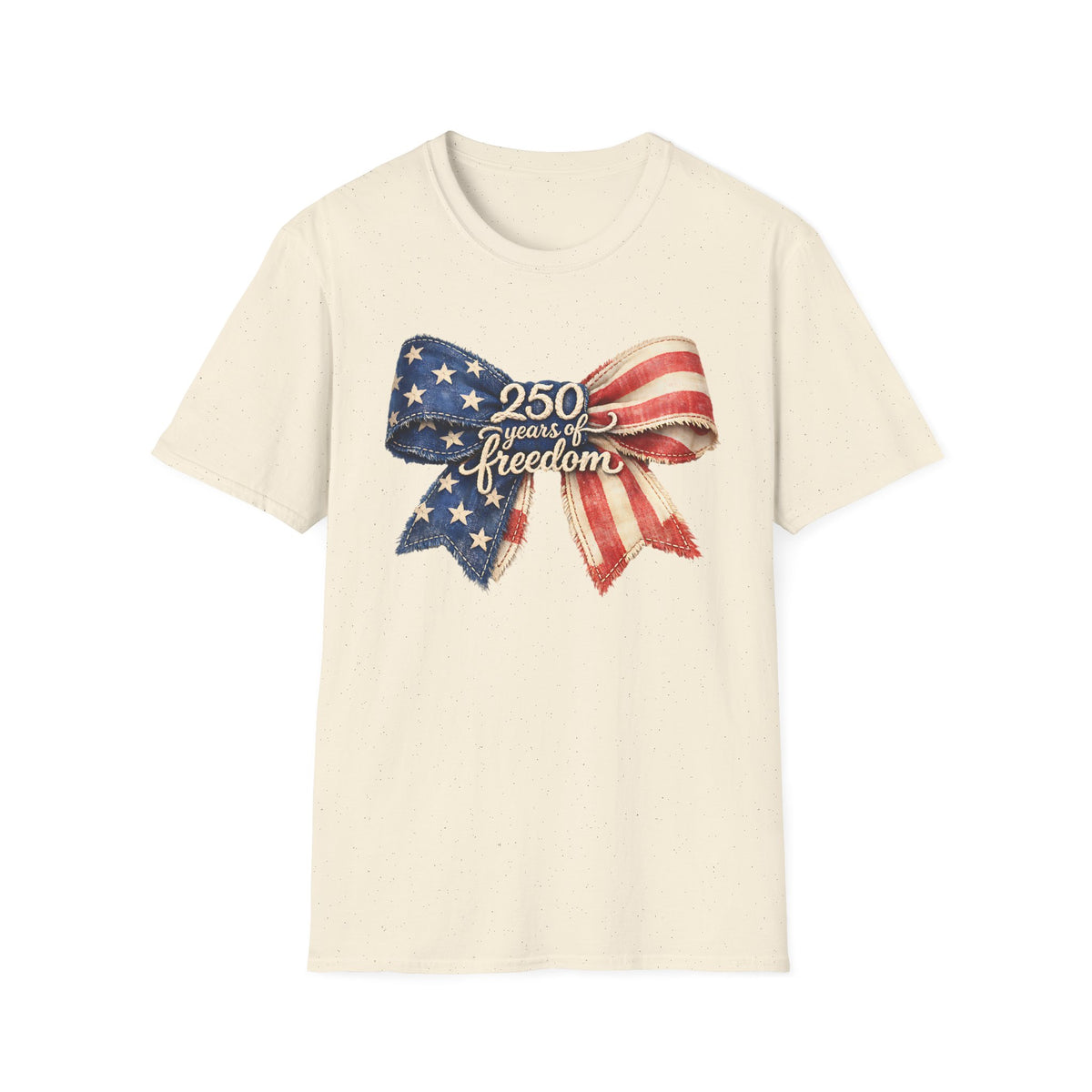 Patriotic '250 Years of Freedom' Bow T-Shirt