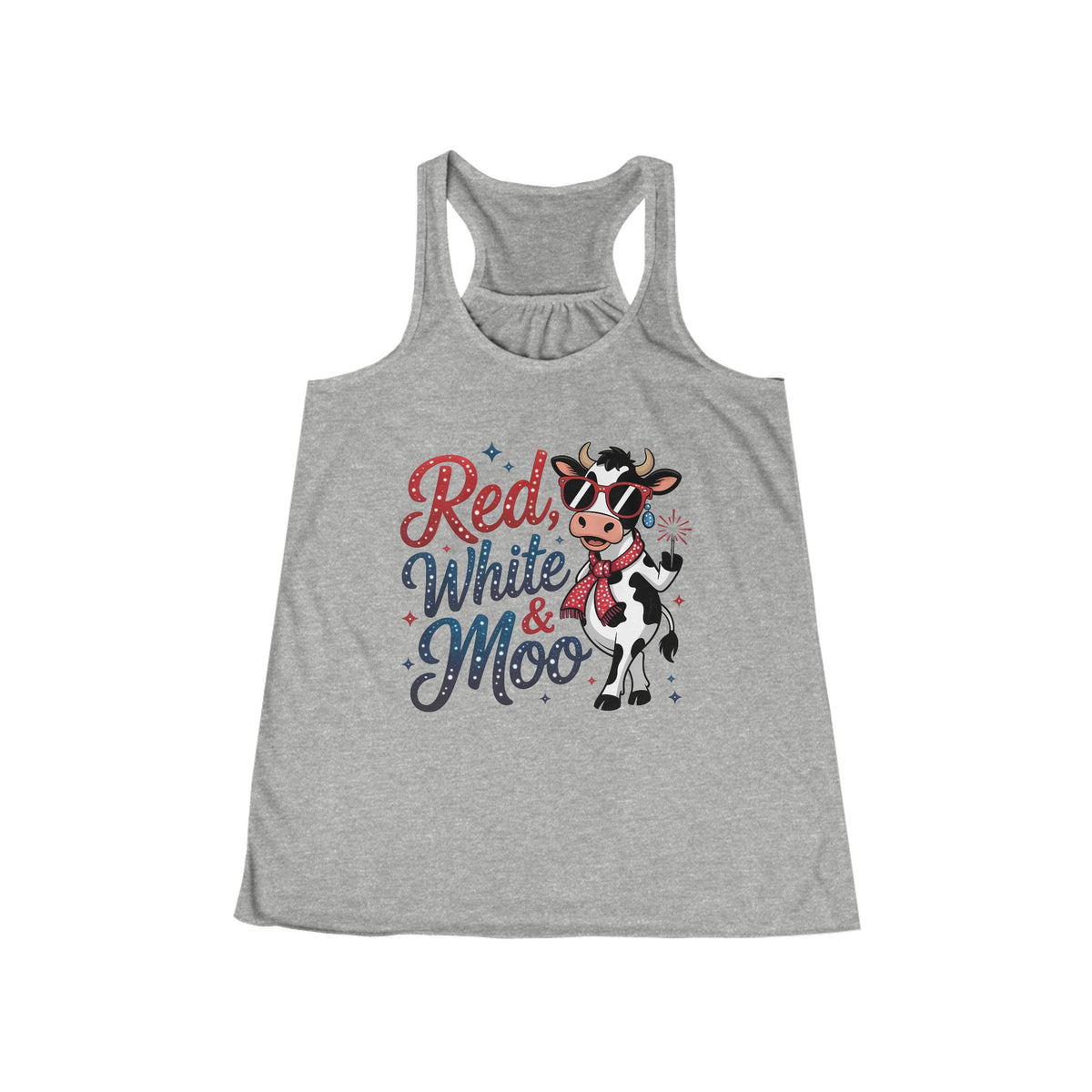 Red White & Moo Women's Racerback Tank Top