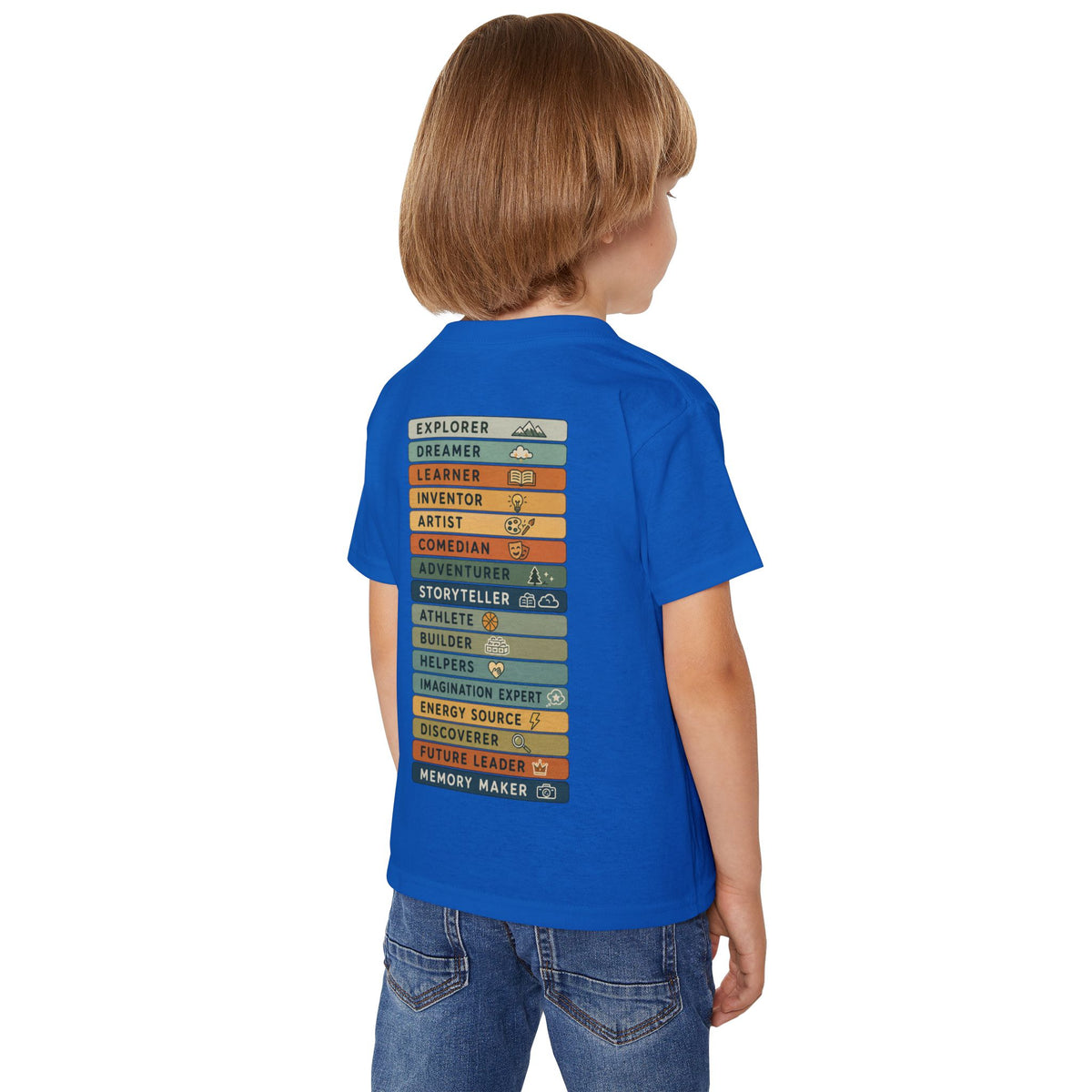 More Than a Kid Toddler T-Shirt — Inspirational Kids Graphic Tee (Explorer, Dreamer, Inventor)