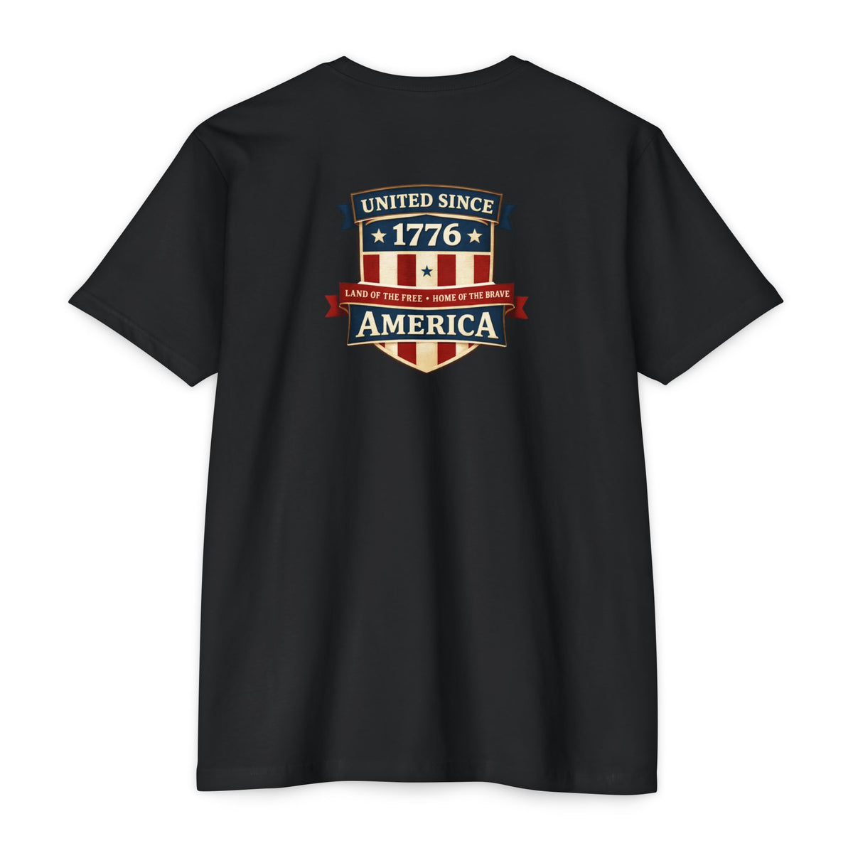 United Since 1776 American Flag Shield T-Shirt