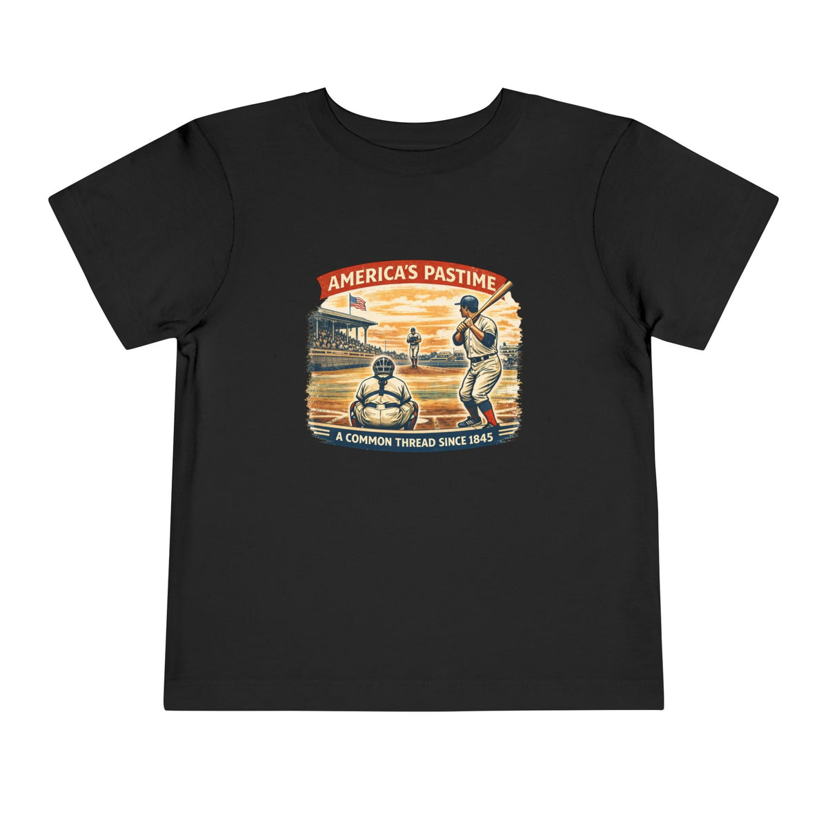 Toddler Tee — "America's Pastime" Baseball Sunset Graphic