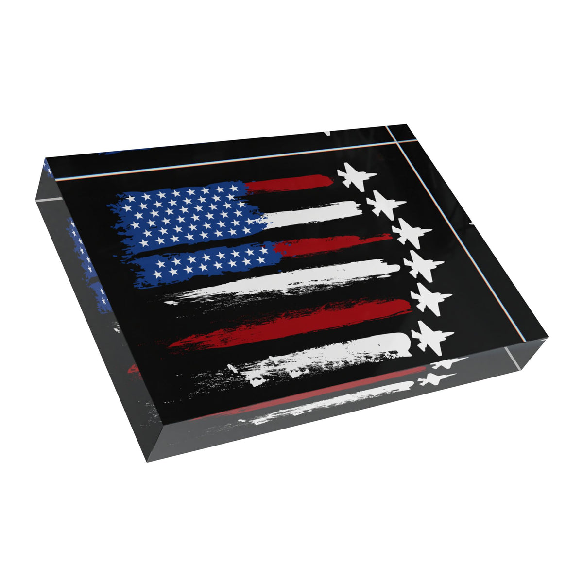 American Fighter Jet Photo Block