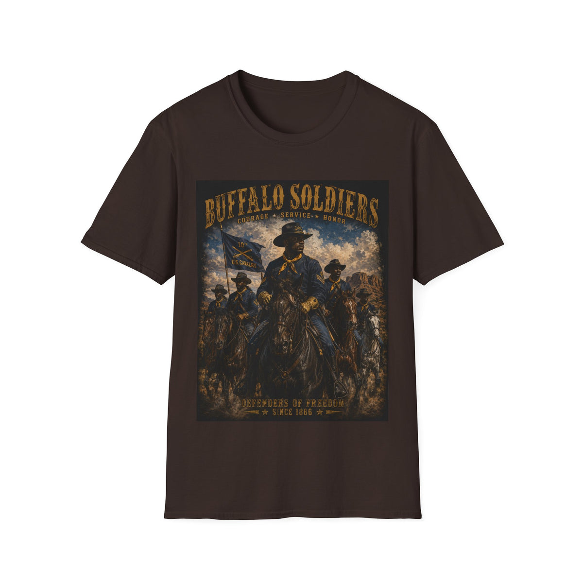 Buffalo Soldiers Tribute T-Shirt — Heritage, Courage & Service Graphic Tee