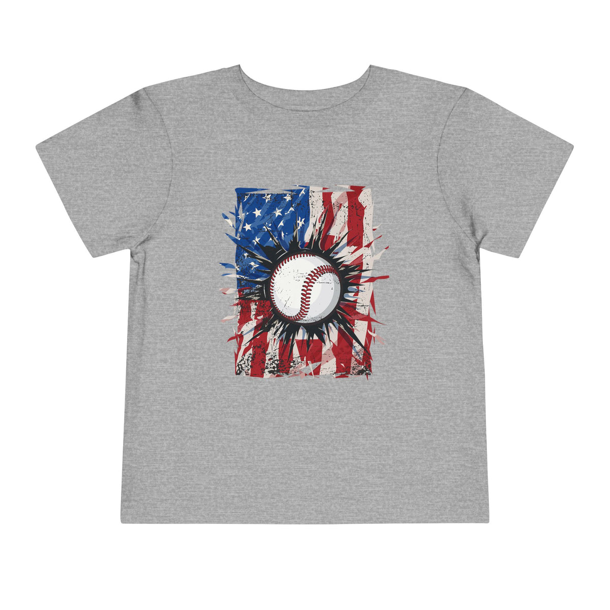 American Flag Vintage Baseball Graphic Toddler T-Shirt