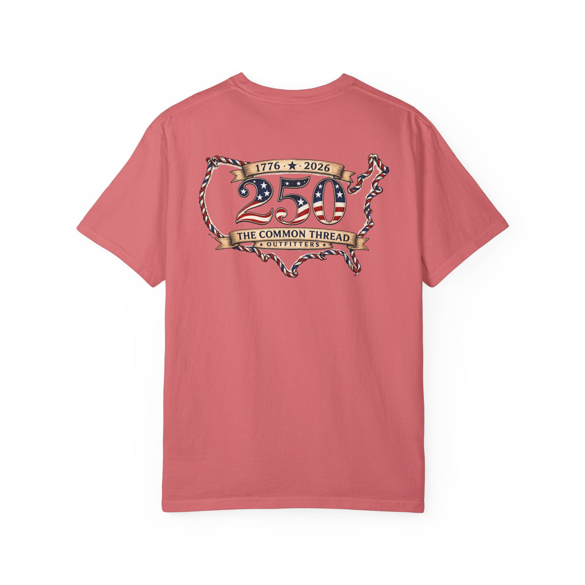 250th Anniversary USA Map T-Shirt — "The Common Thread" Patriotic Tee