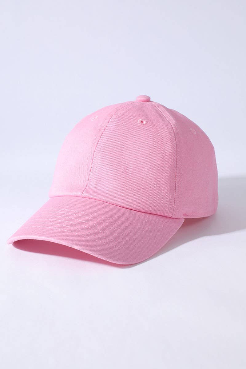 Kids Washed Low Profile Cotton Baseball Cap