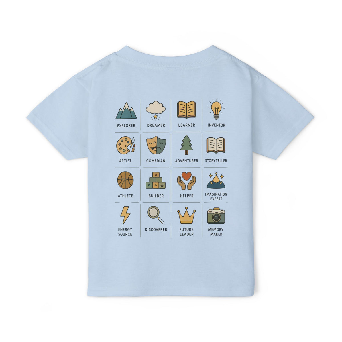 Toddler T‑Shirt “More Than a Kid” — Empowering Icons Backprint (Preschool, Gifts)