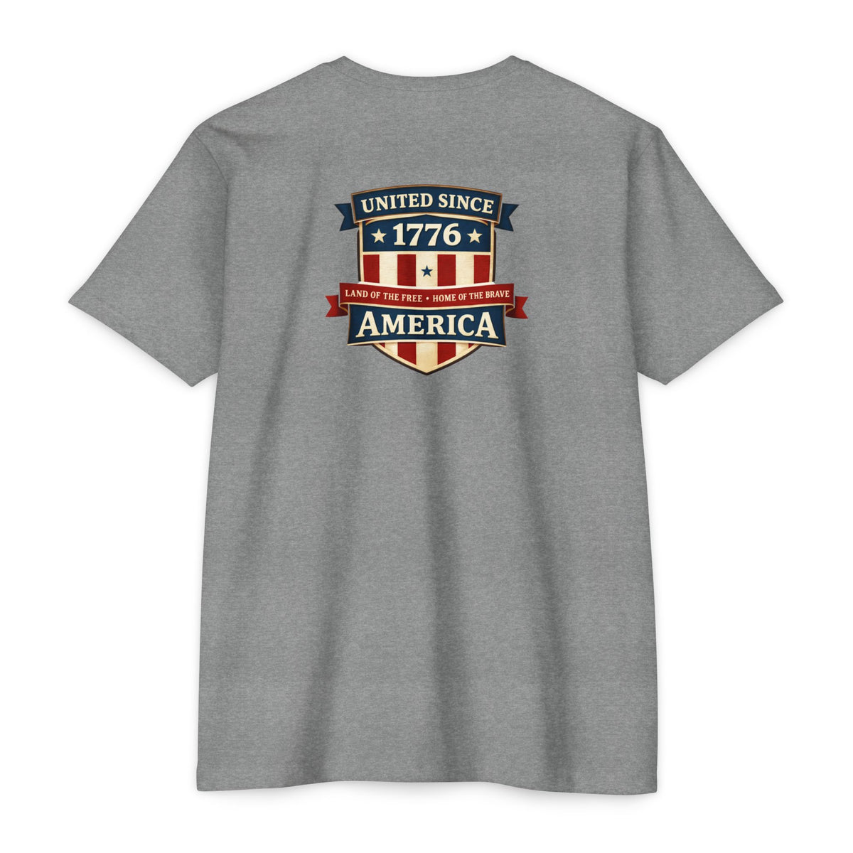 United Since 1776 American Flag Shield T-Shirt