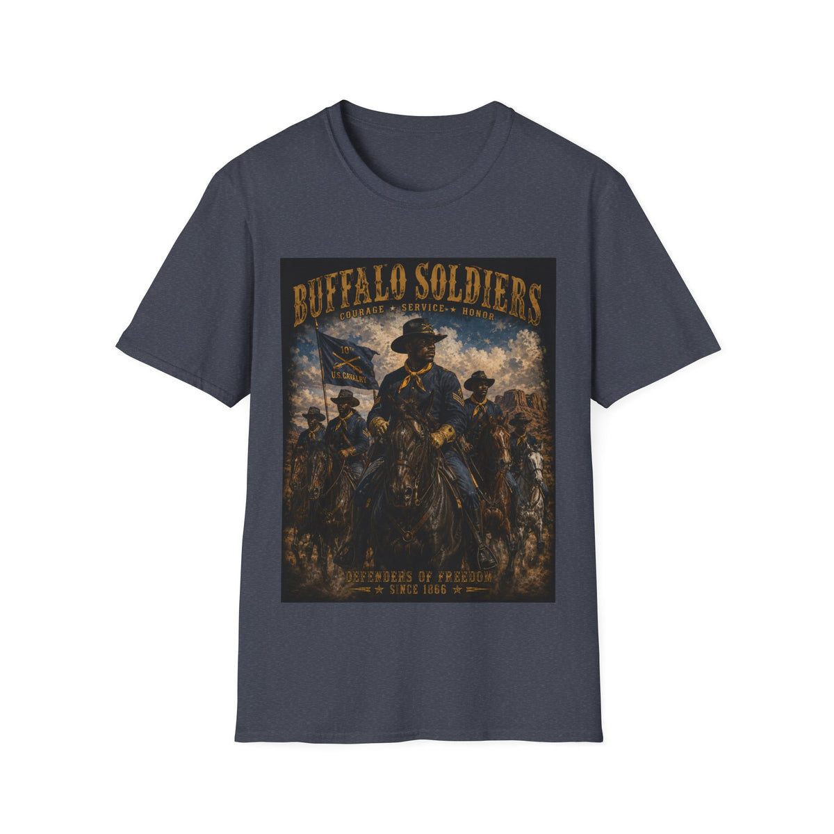 Buffalo Soldiers Tribute T-Shirt — Heritage, Courage & Service Graphic Tee
