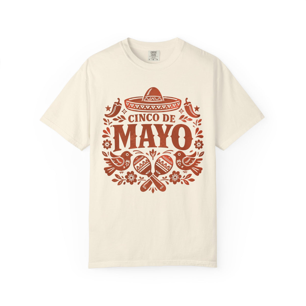 Cinco de Mayo T-Shirt — Festive Mexican Holiday Tee with Sombrero & Maracas Design
