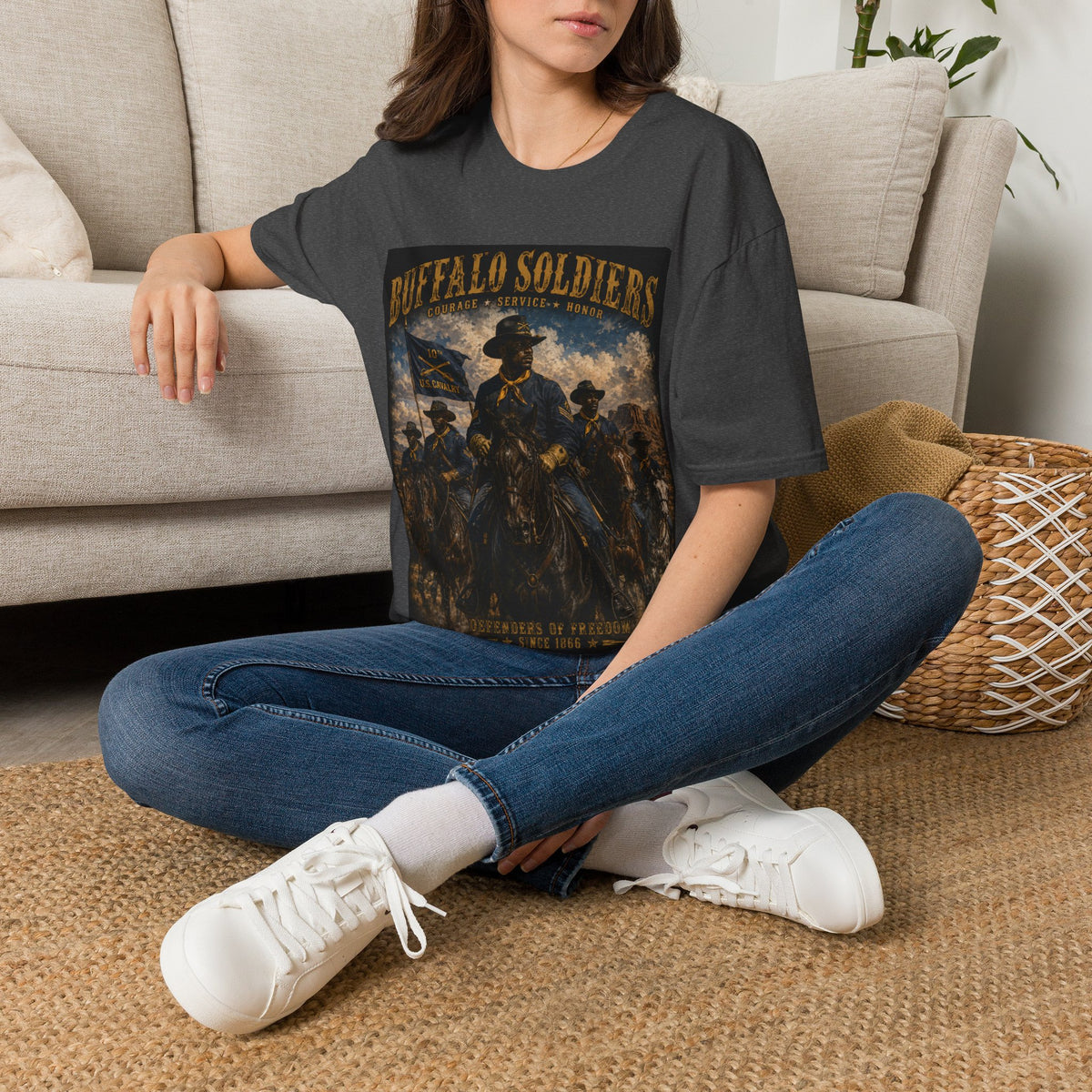 Buffalo Soldiers Tribute T-Shirt — Heritage, Courage & Service Graphic Tee
