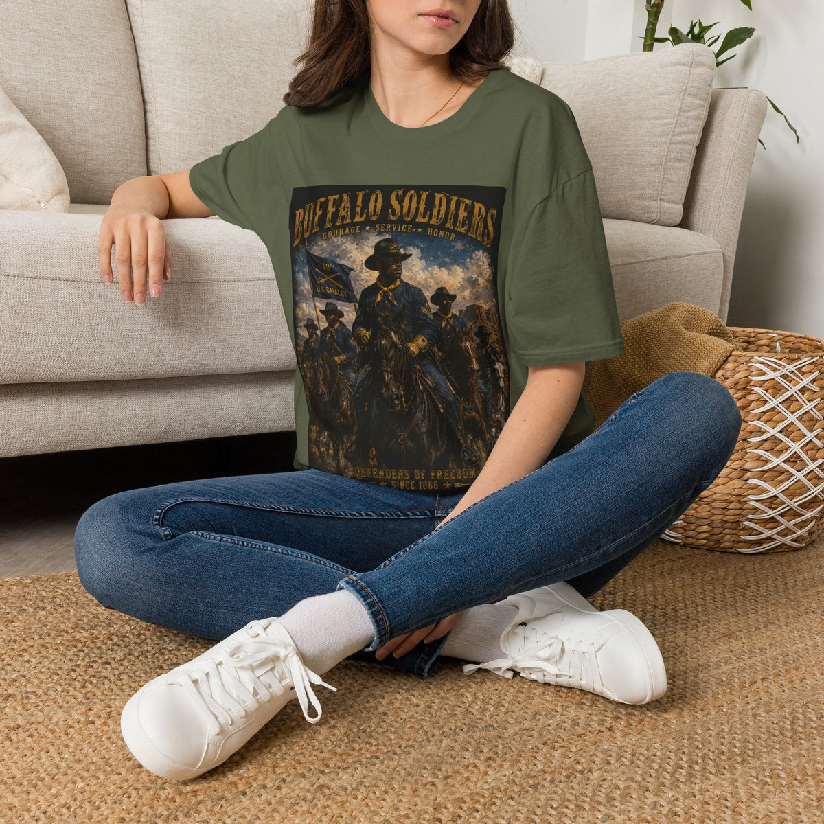 Buffalo Soldiers Tribute T-Shirt — Heritage, Courage & Service Graphic Tee