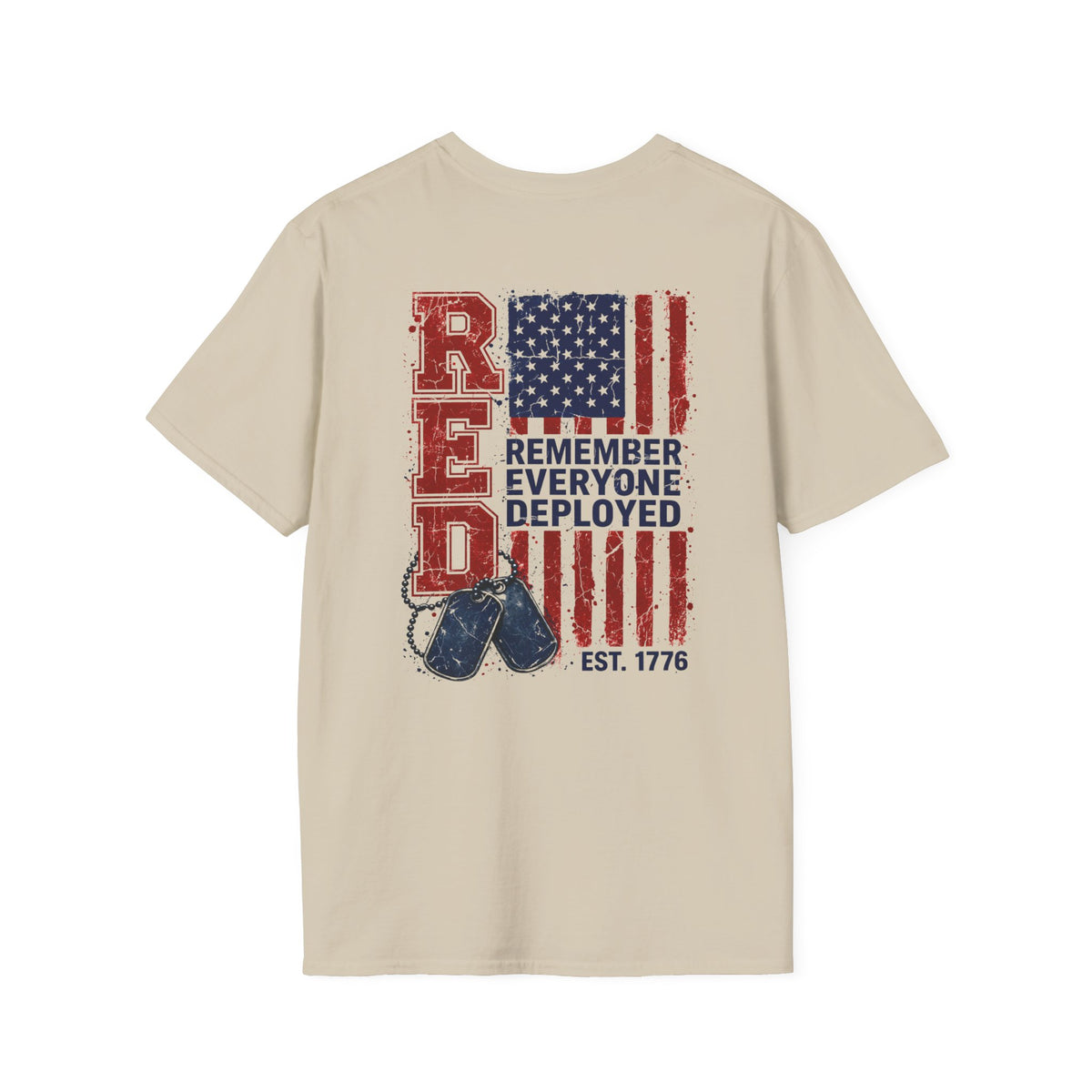Remember Everyone Deployed T-Shirt — Patriotic RED White & Blue Military Tribute Tee