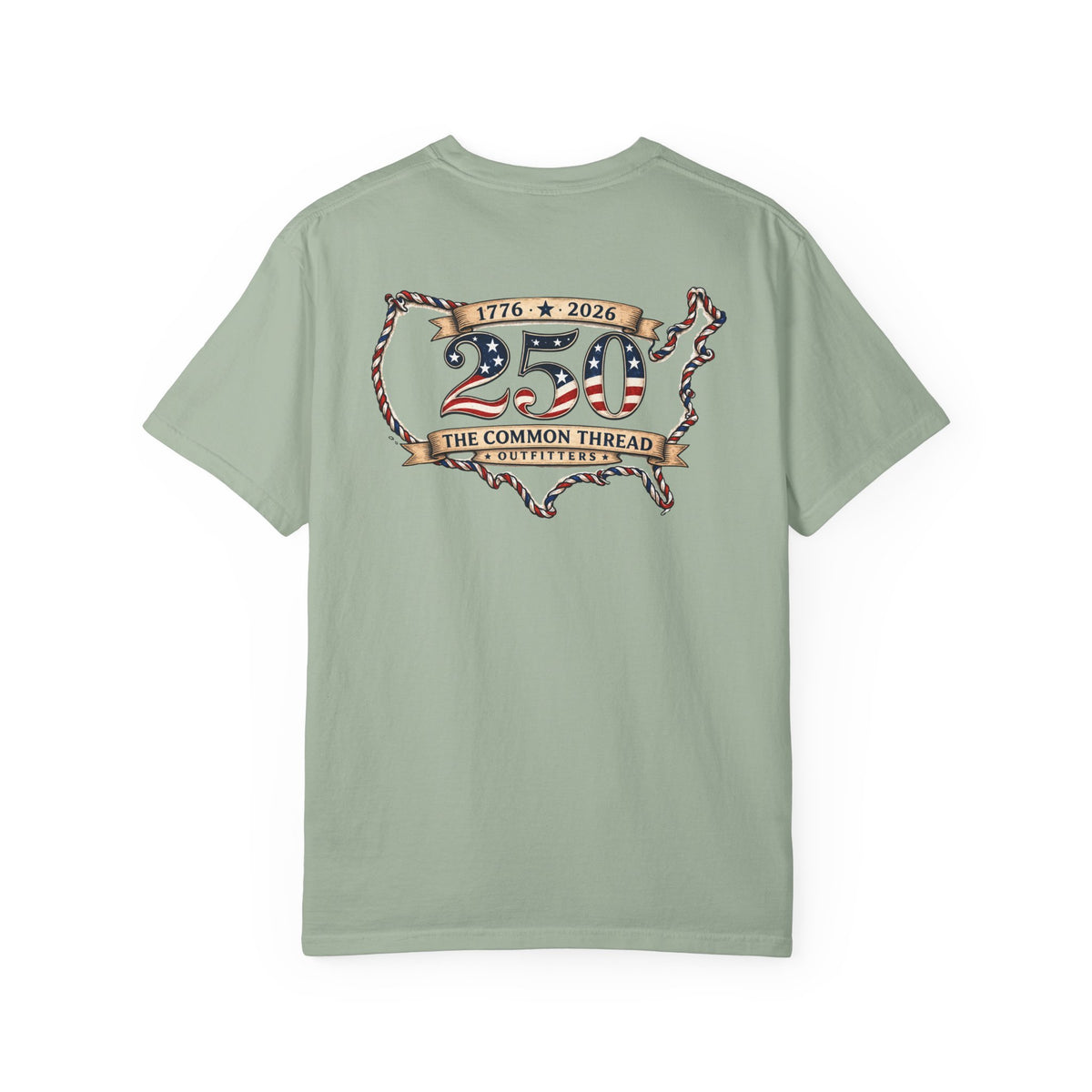 250th Anniversary USA Map T-Shirt — "The Common Thread" Patriotic Tee