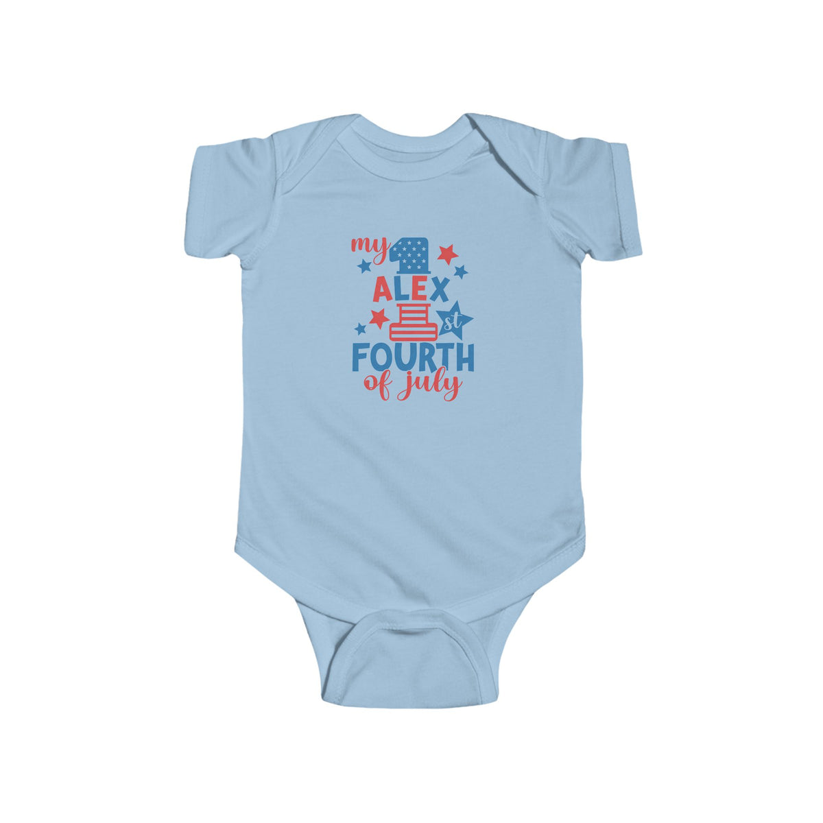 Personalized Onesie - "My 1st - 4th of July" Patriotic Infant Onesie