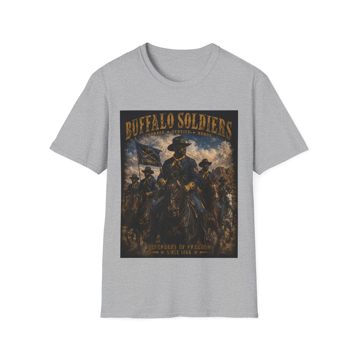 Buffalo Soldiers Tribute T-Shirt — Heritage, Courage & Service Graphic Tee