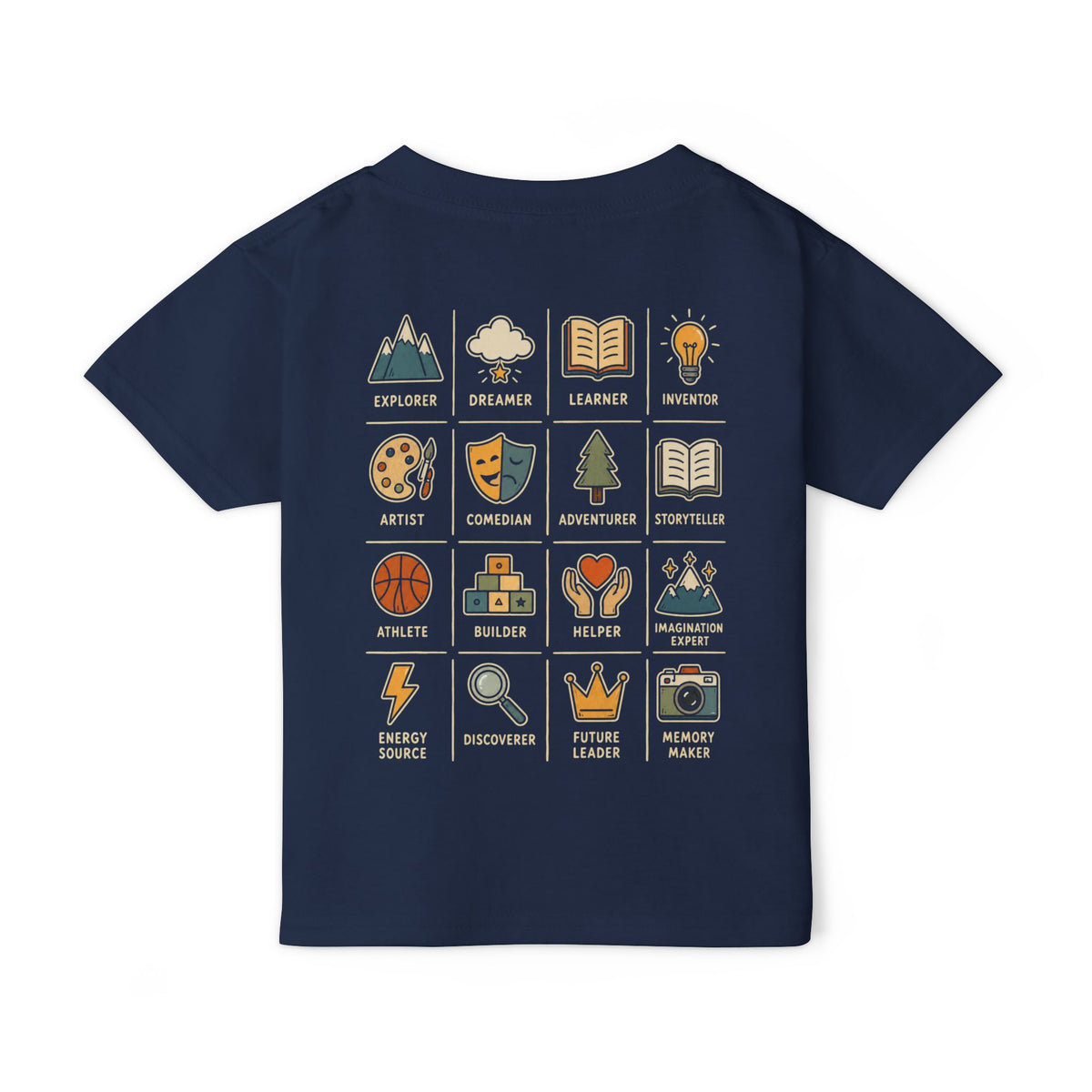 Toddler T‑Shirt “More Than a Kid” — Empowering Icons Backprint (Preschool, Gifts)