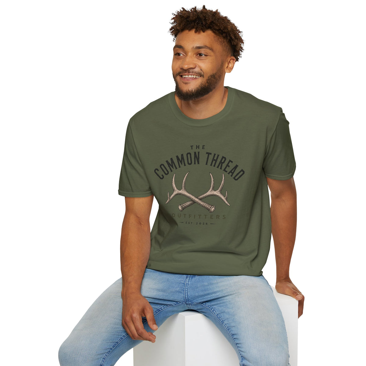 The Common Thread Outfitters Antler & Flag Graphic Tee