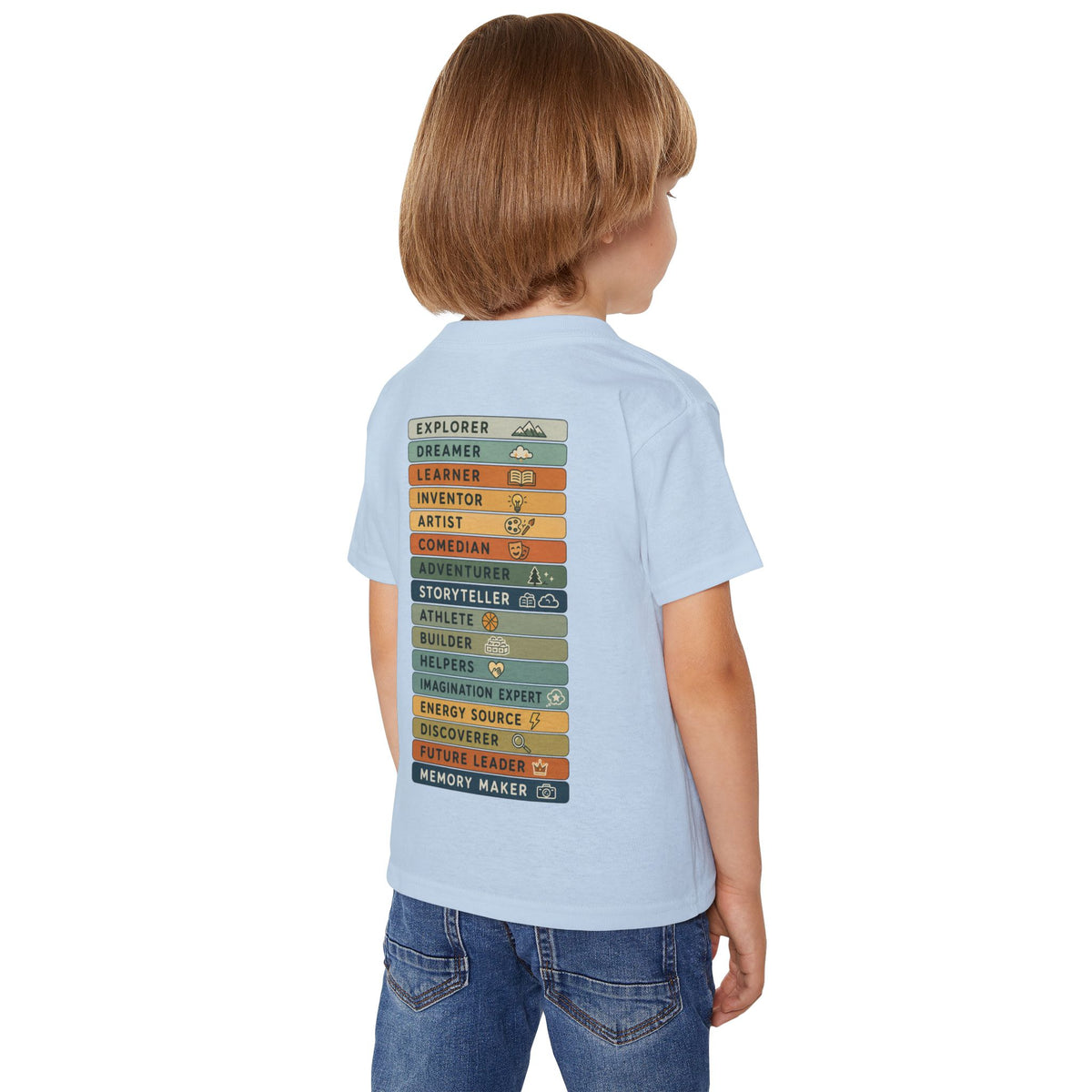 More Than a Kid Toddler T-Shirt — Inspirational Kids Graphic Tee (Explorer, Dreamer, Inventor)