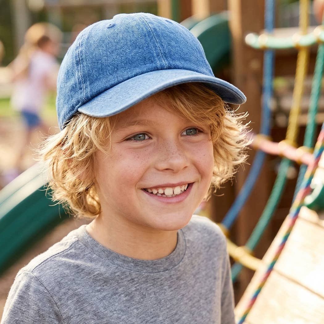 Kids Washed Low Profile Cotton Baseball Cap